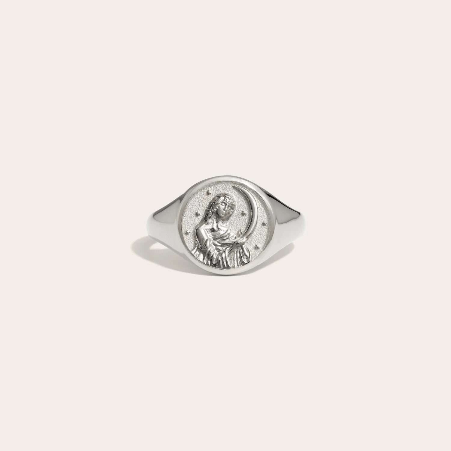 Awe Inspired Rings Sterling Silver / 4 Selene Signet Ring