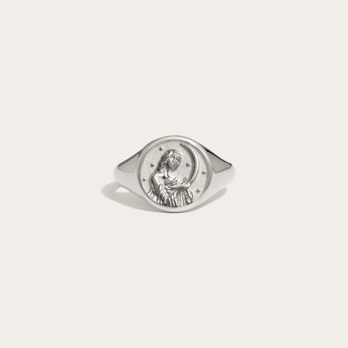 Awe Inspired Rings Sterling Silver / 4 Selene Signet Ring