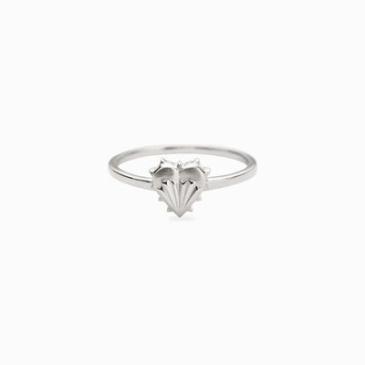 Awe Inspired Rings Sterling Silver / 4 Spiked Heart Ring