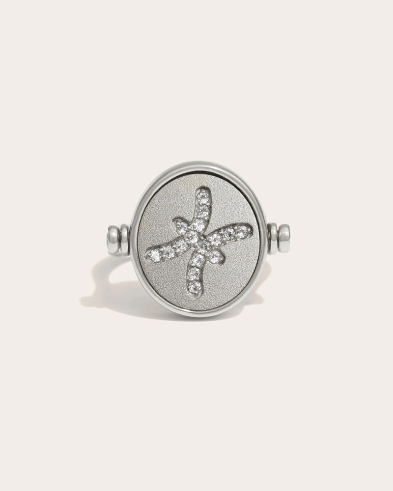 Awe Inspired Rings Sterling Silver / 5 Pisces & Water Flip Ring