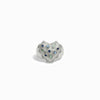 Awe Inspired Rings Sterling Silver / 6 / Blue Puffed Spike Heart Ring