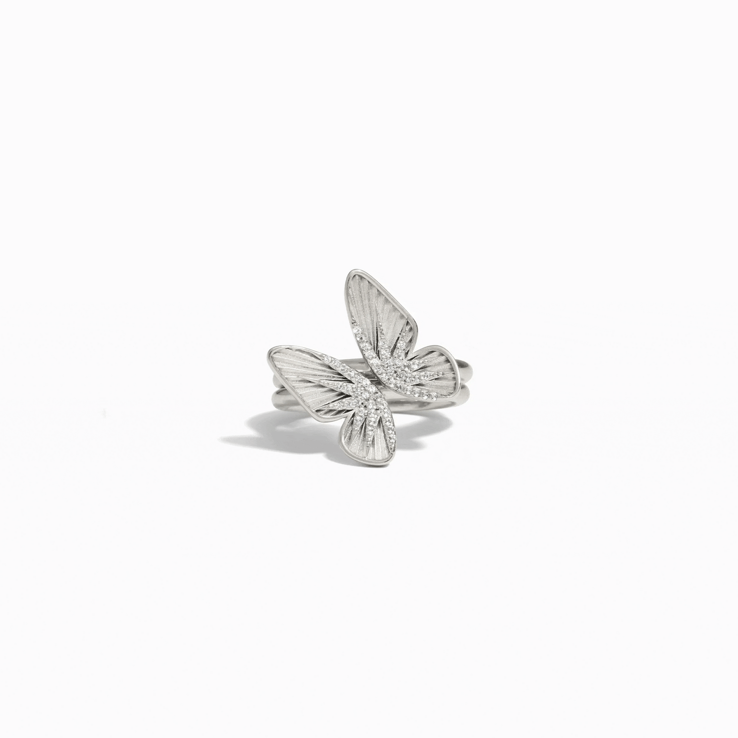 Product image of Awe Inspired Rings Sterling Silver / 6 Butterfly Wing Stacking Rings