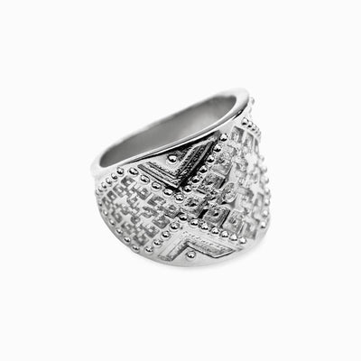 Awe Inspired Rings Sterling Silver / 6 Wide Norse Band