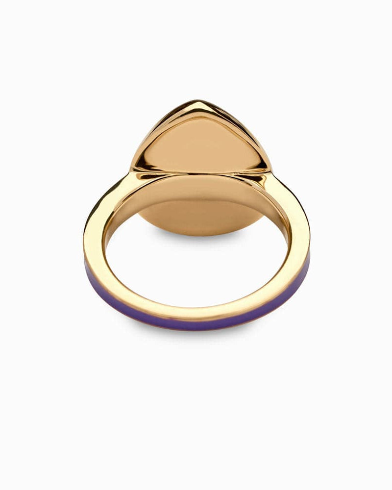 Awe Inspired Rings Violet Amethyst Aura Ring