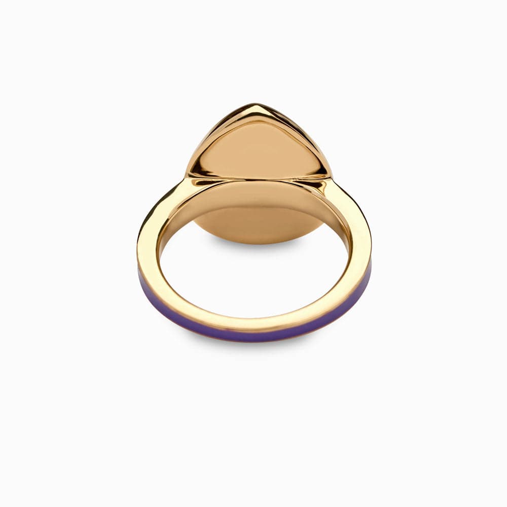 Awe Inspired Rings Violet Amethyst Aura Ring