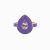 Awe Inspired Rings Violet Amethyst Aura Ring