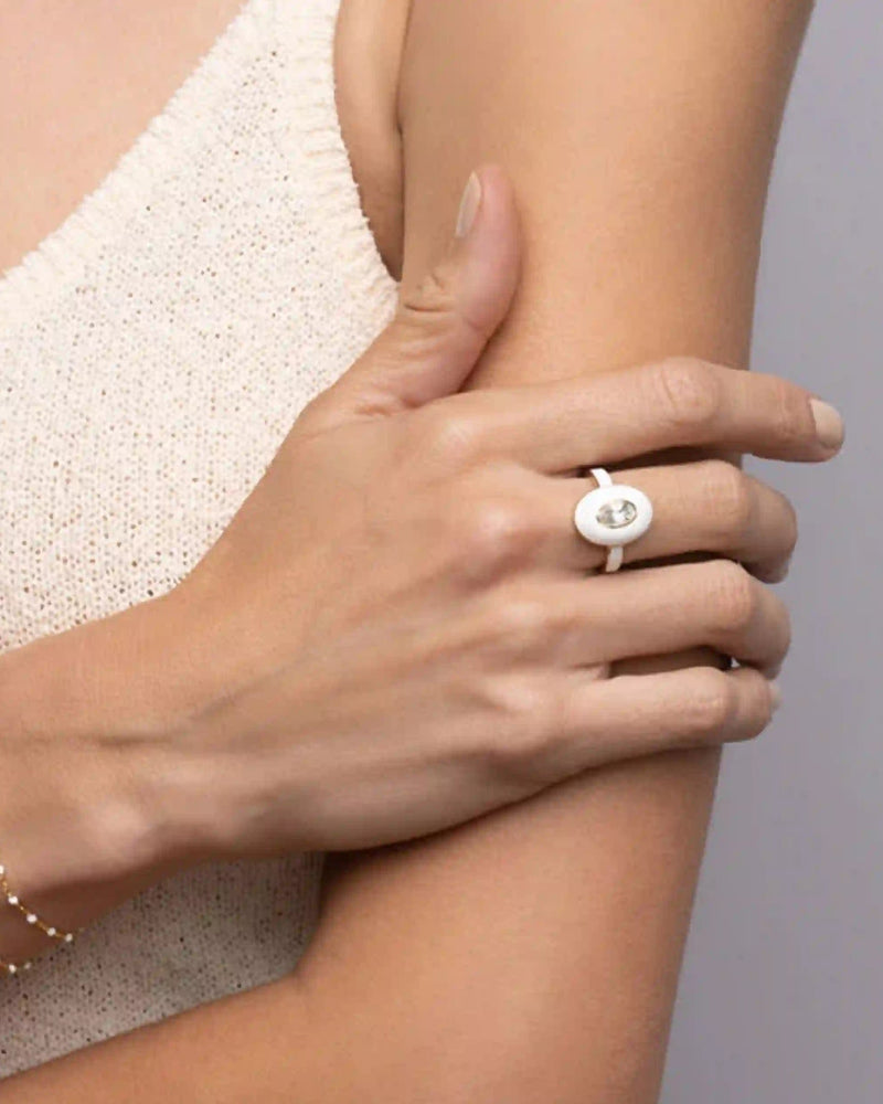 Awe Inspired Rings White Topaz Aura Ring