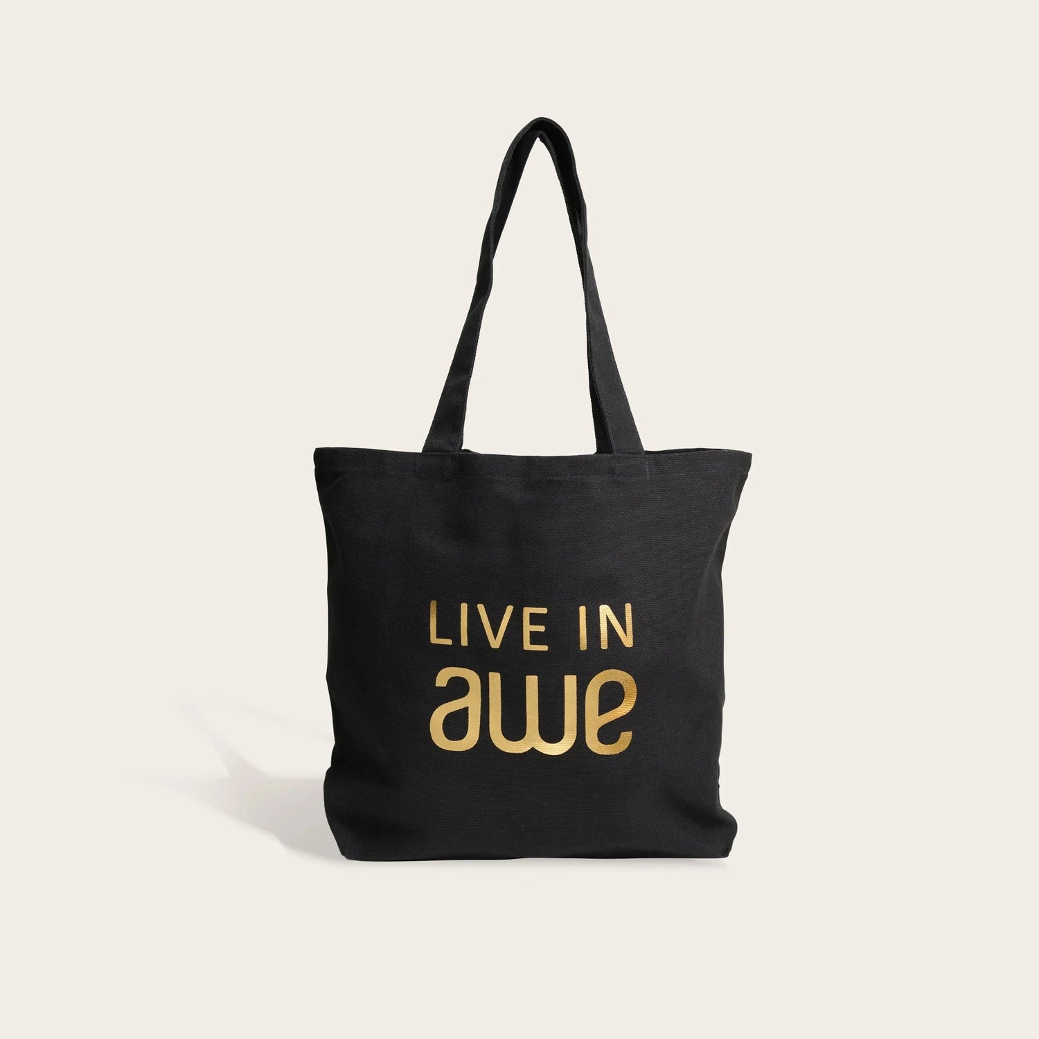 Awe Inspired Ritual Black Live in Awe Tote