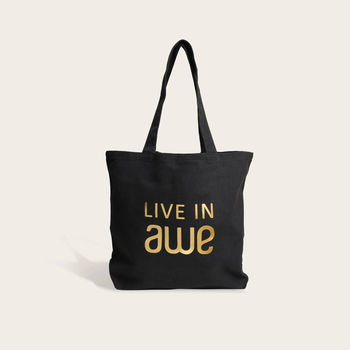 Awe Inspired Ritual Black Live in Awe Tote