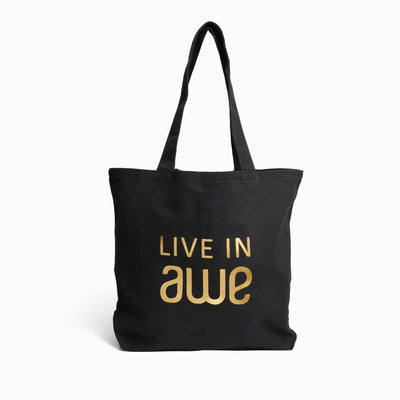 Awe Inspired RITUAL Black Live in Awe Tote