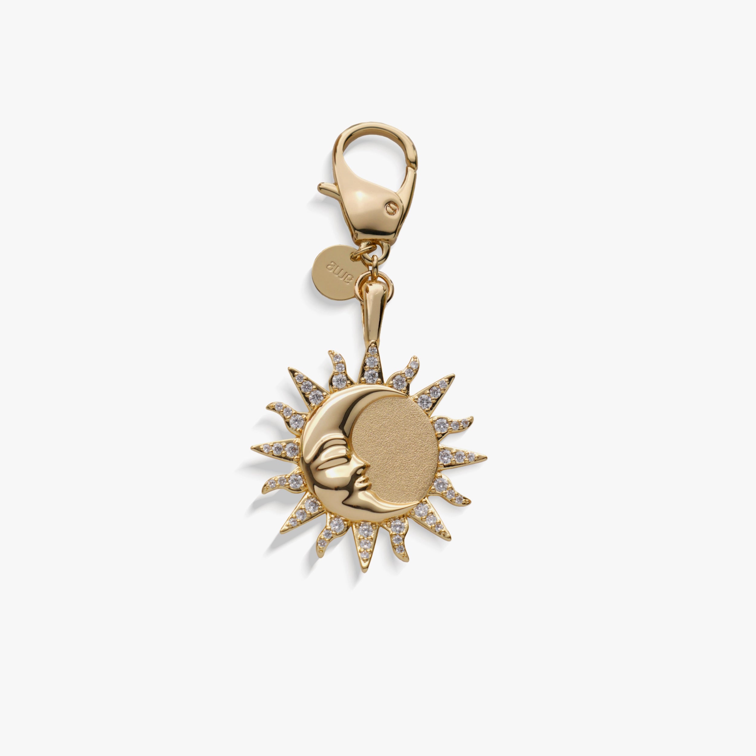 Awe Inspired Ritual Brass/Gold Vermeil Sun & Moon Bag Charm