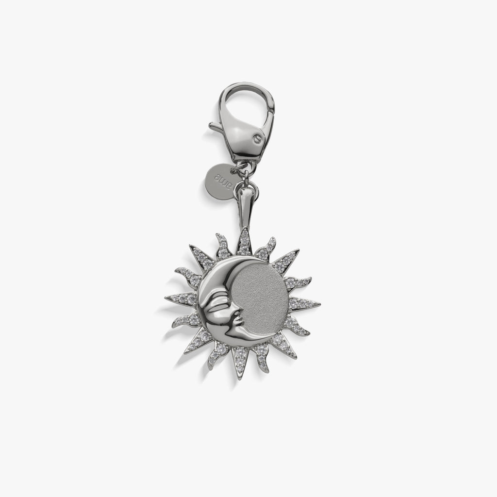 Awe Inspired Ritual Brass/Rhodium Sun & Moon Bag Charm