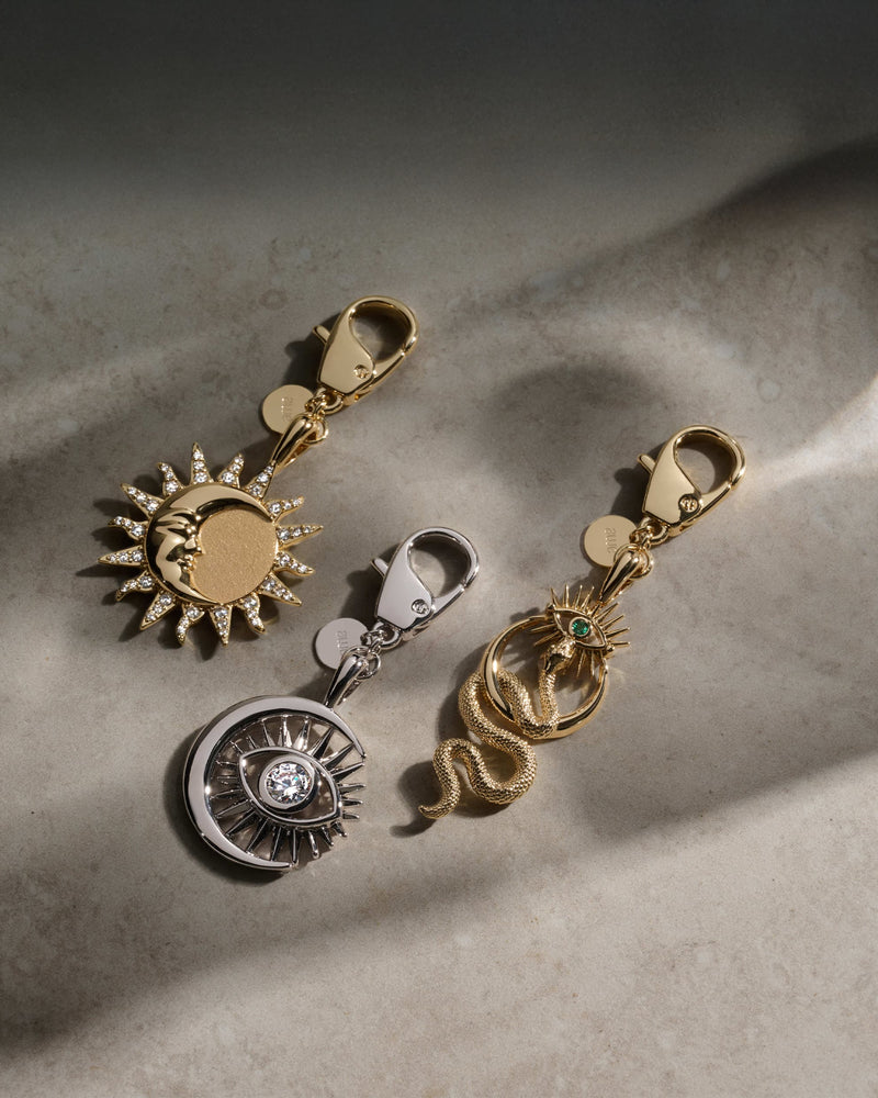 Awe Inspired Ritual Goods Crescent Snake Eye Bag Charm