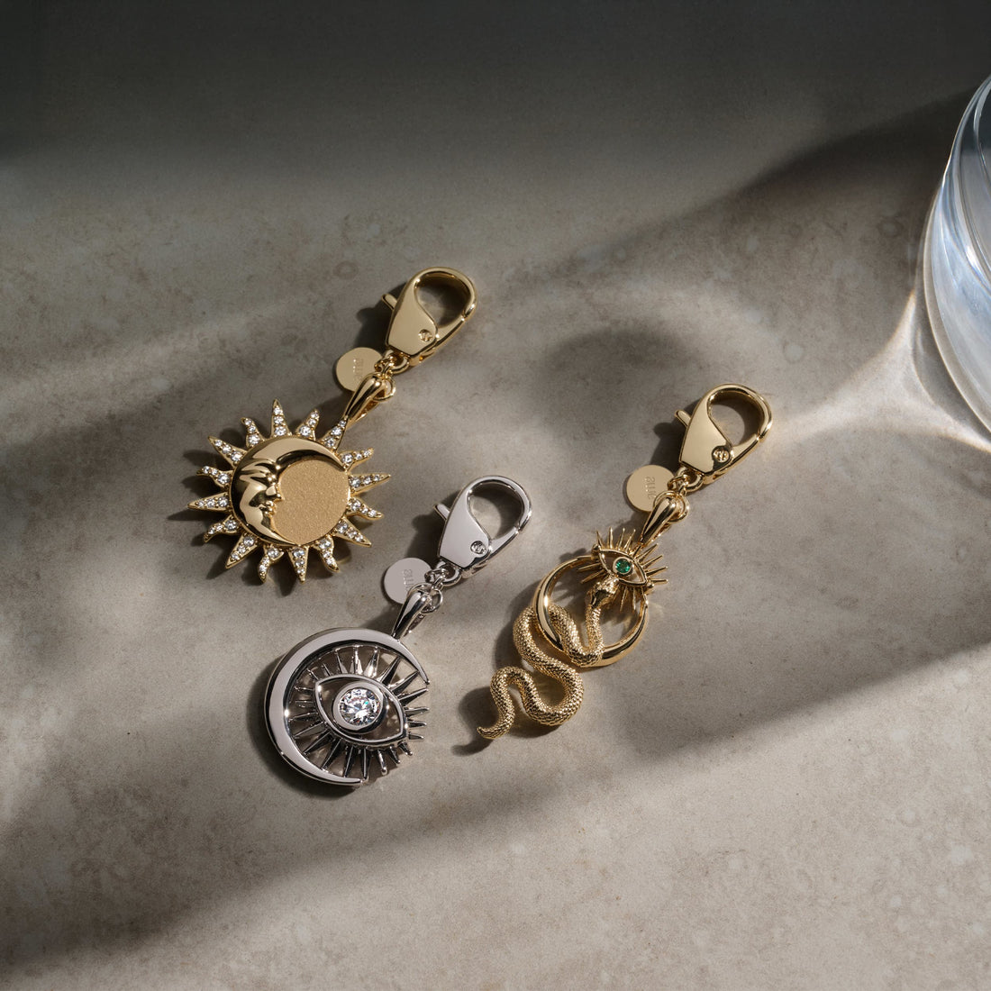 Awe Inspired Ritual Goods Crescent Snake Eye Bag Charm