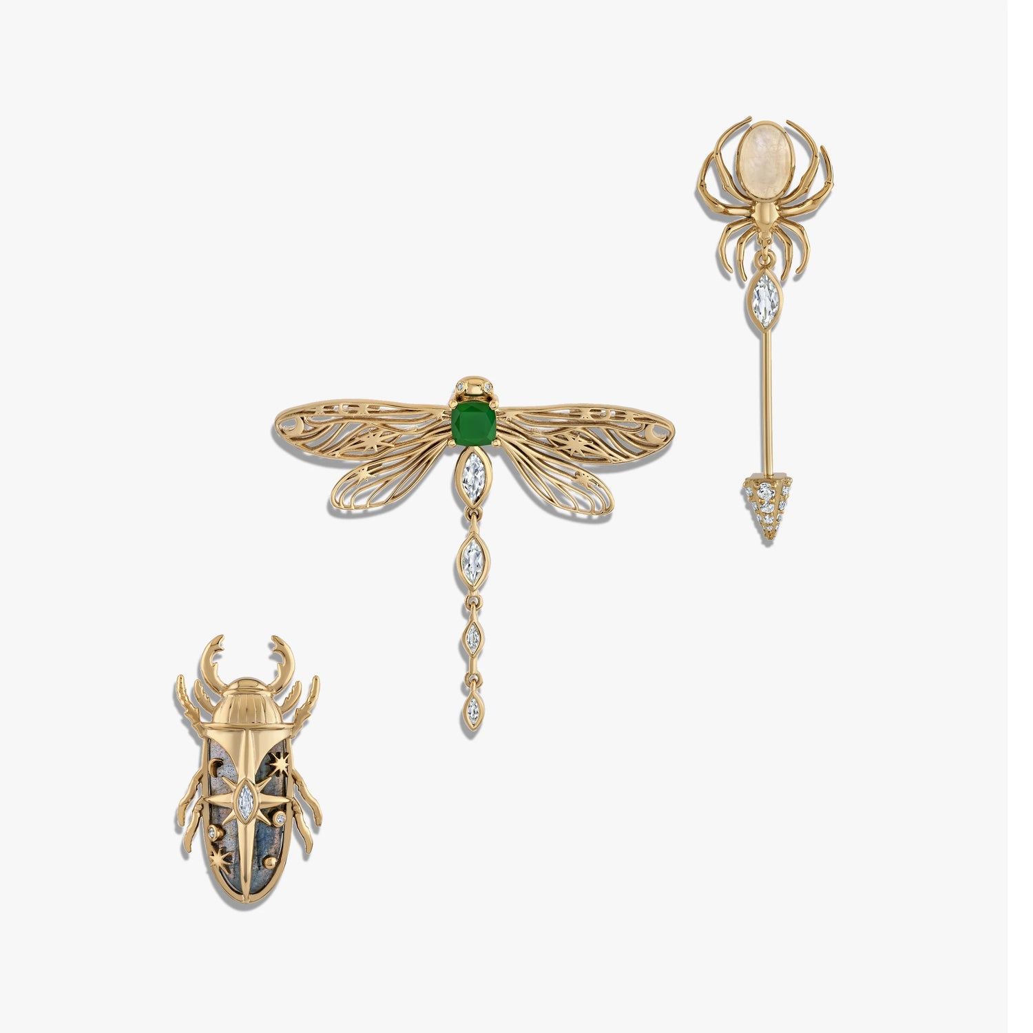 Awe Inspired Tools Bug Brooch Set