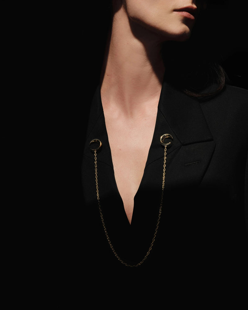 Awe Inspired Tools Crescent Moon Brooch