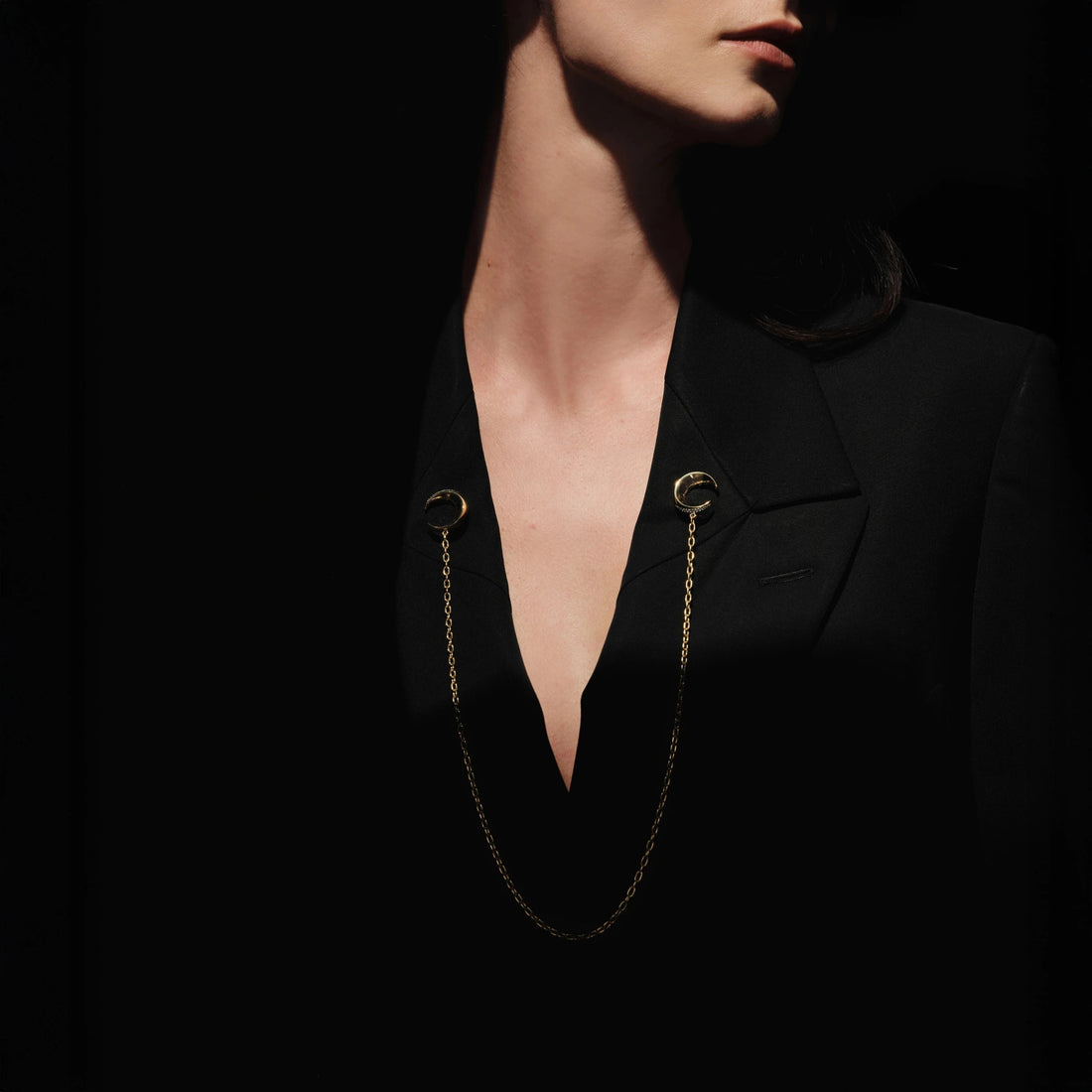 Awe Inspired Tools Crescent Moon Brooch