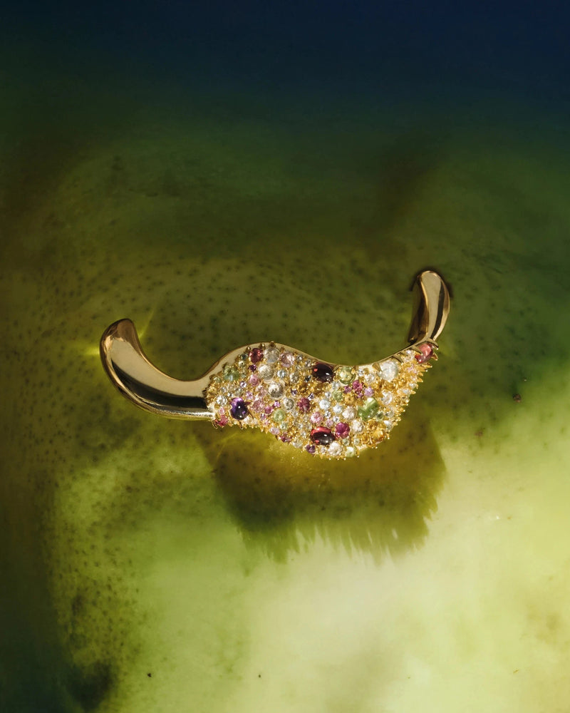 Awe Inspired Tools Encrusted Abstract Brooch