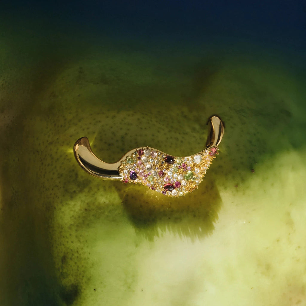 Awe Inspired Tools Encrusted Abstract Brooch