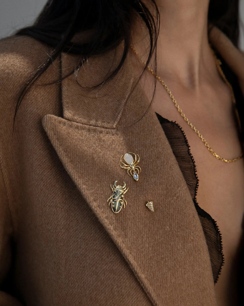 Awe Inspired Tools Labradorite Beetle Brooch