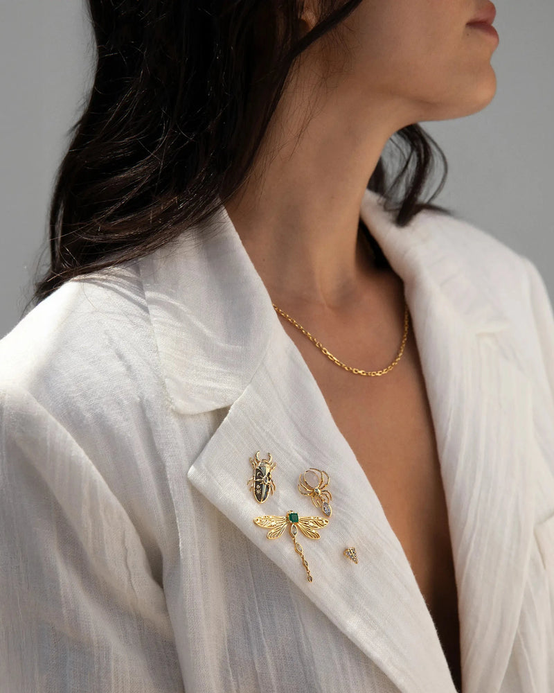 Awe Inspired Tools Labradorite Beetle Brooch