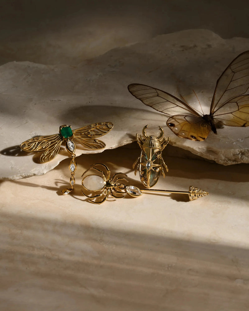 Awe Inspired Tools Labradorite Beetle Brooch