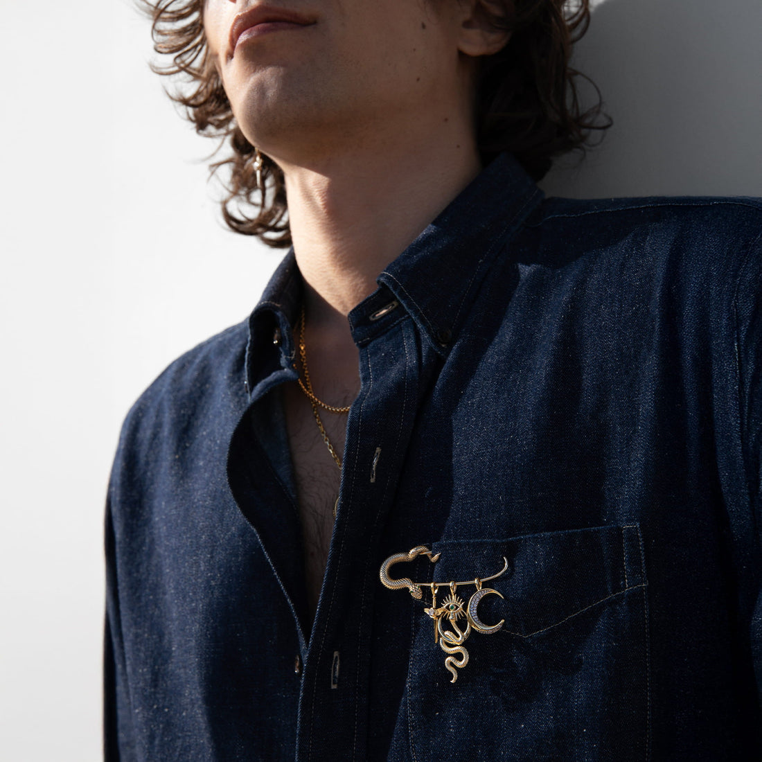 Awe Inspired Tools Men's Snake Pin Charm Collector Brooch