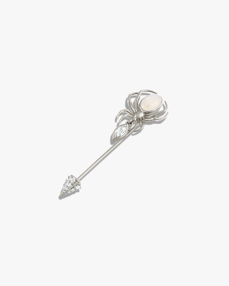 Awe Inspired Tools Moonstone Spider Brooch