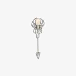 Awe Inspired  Accessories Moonstone Spider Brooch