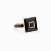 Awe Inspired Vault 14K Yellow Gold Vermeil / 6 Black Onyx Aura Ring