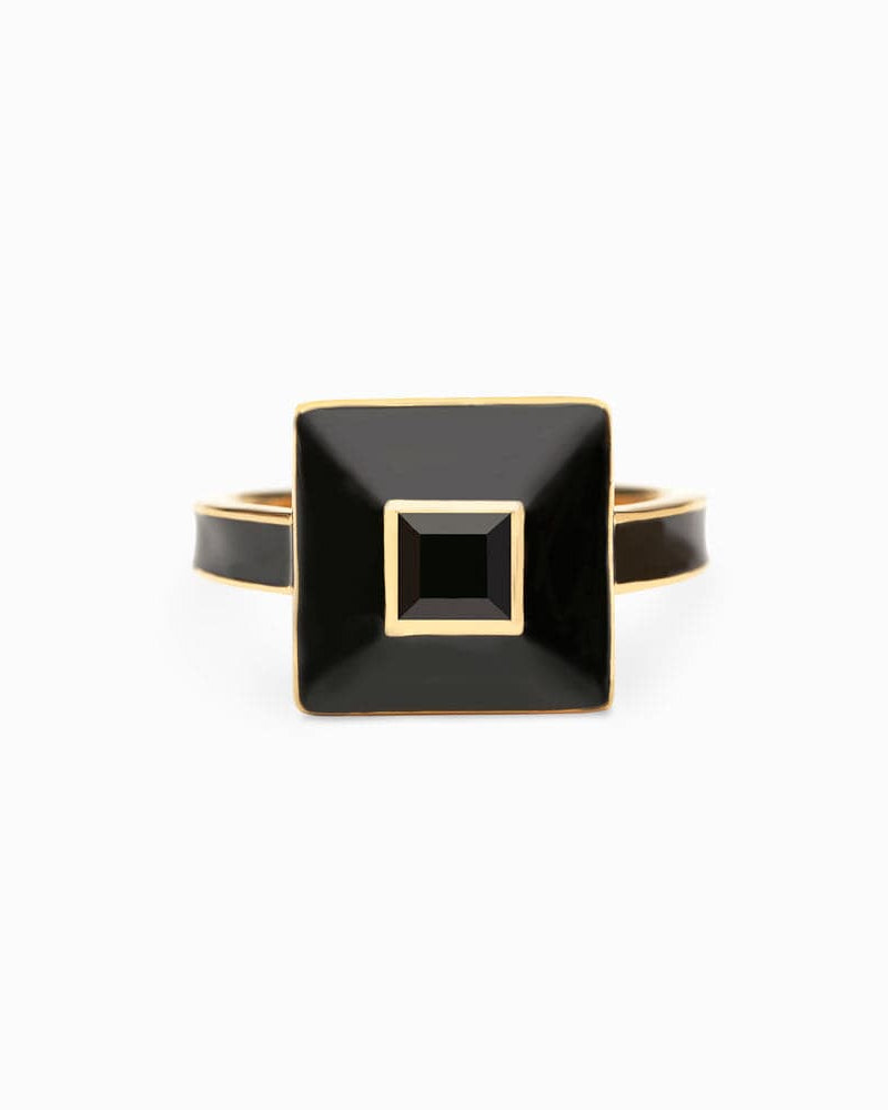 Awe Inspired Vault Black Onyx Aura Ring