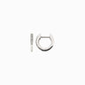 Awe Inspired Vault Sterling Silver / Pair Small Diamond Huggie Earring