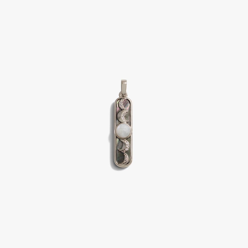 Awe Inspired Pendants 925 Sterling Silver Gemstone Moon Phases Amulet