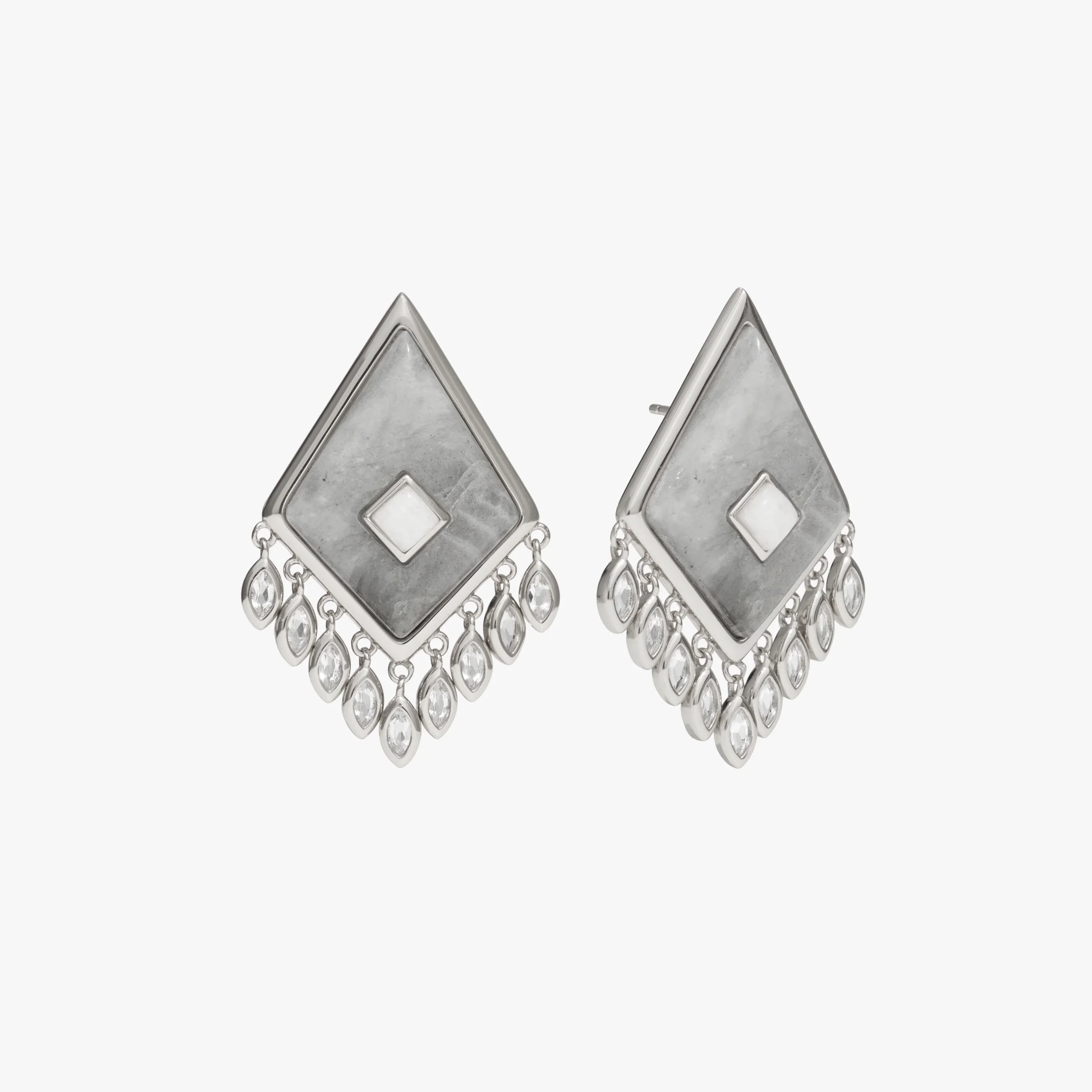 Awe Inspired Earrings 925 Sterling Silver / Single [WIP] Labradorite Boho Kite Earrings