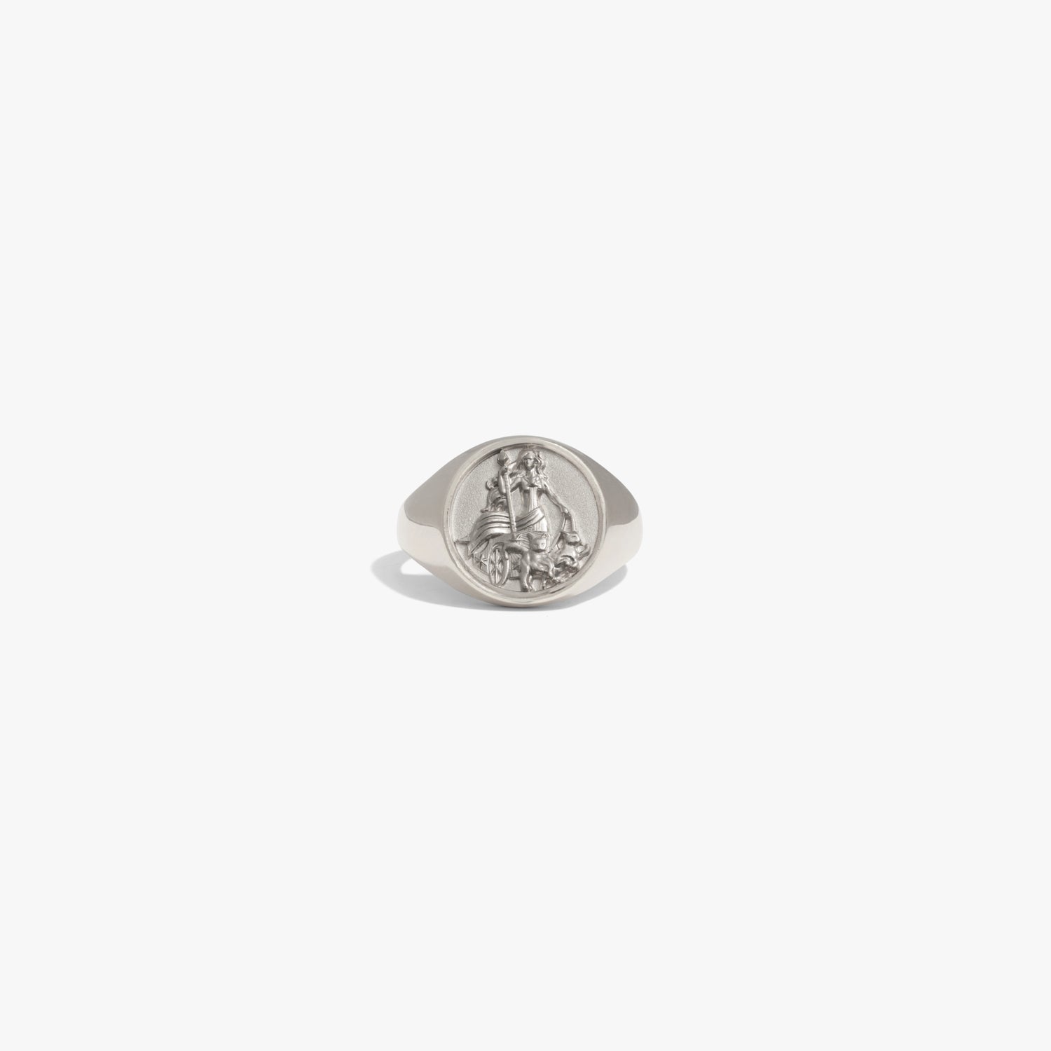 sterling silver freya signet ring