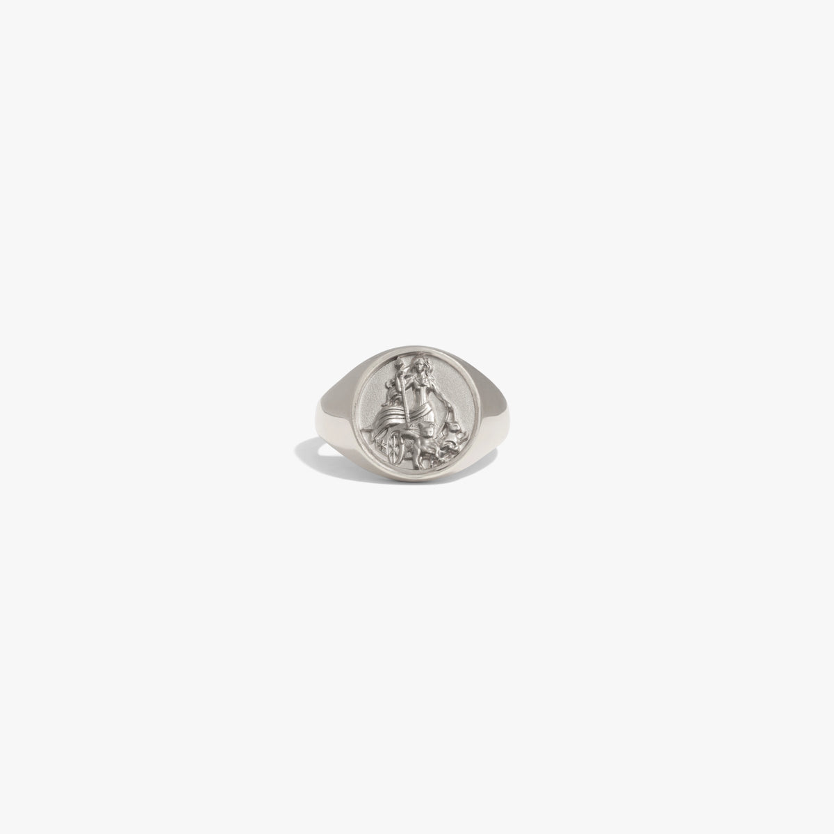 sterling silver freya signet ring