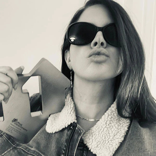 Lana Del Rey wearing Affirmation chain necklace by Awe Inspired in Gold