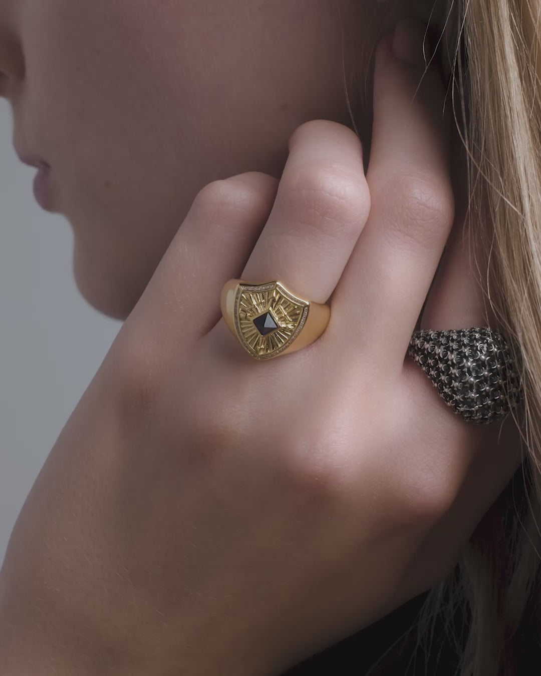 Gemstone Shield Defense Ring