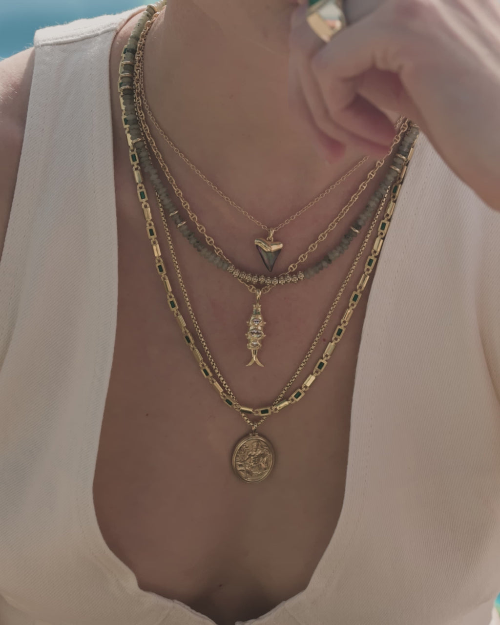 Geo Link Tennis Necklace