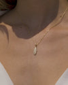 Diamond Feather Necklace