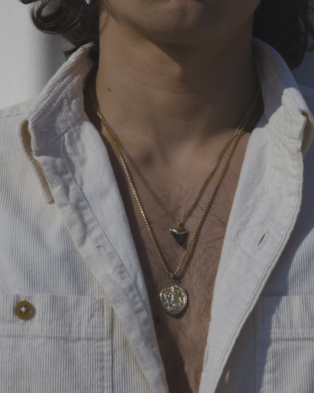 Poseidon and Shark Tooth Necklace Set