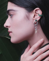 Gemstone Saber-Tooth Collector Earrings