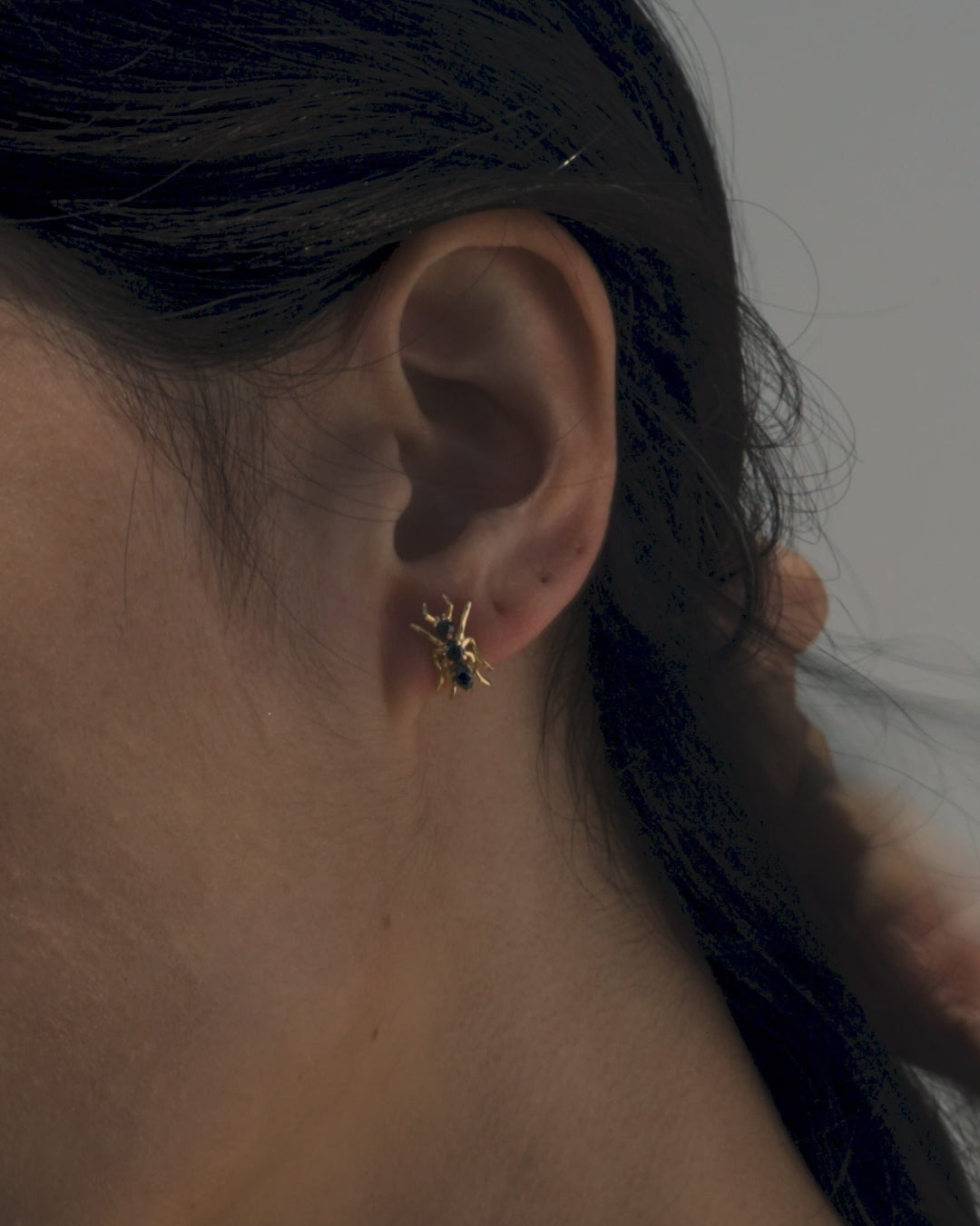 Hematite Ant Studs