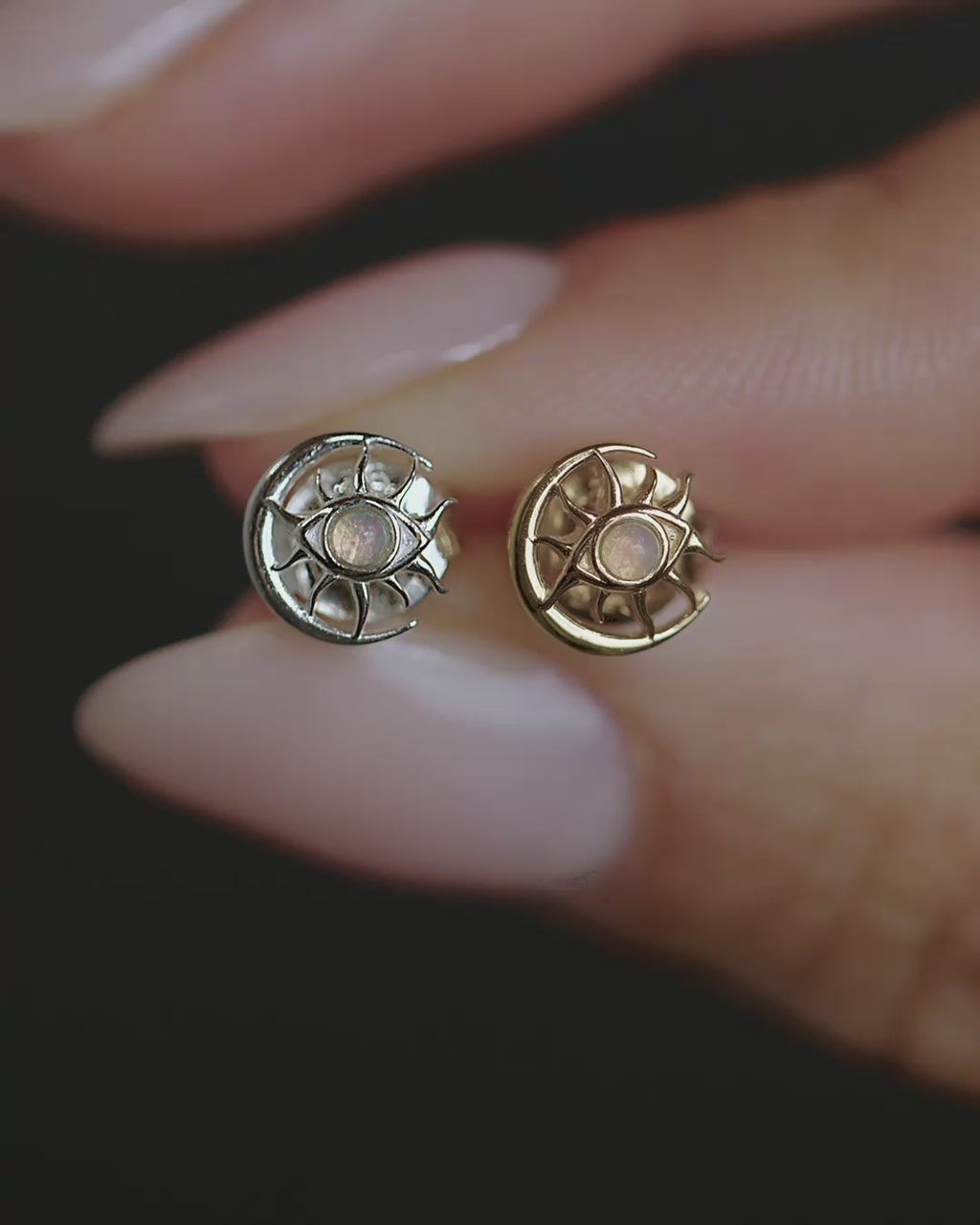 Cosmic Moon Eye Stud