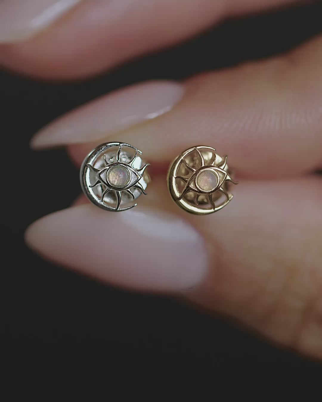 Cosmic Moon Eye Stud