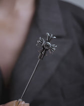 Sapphire Triple Moon Dagger Brooch