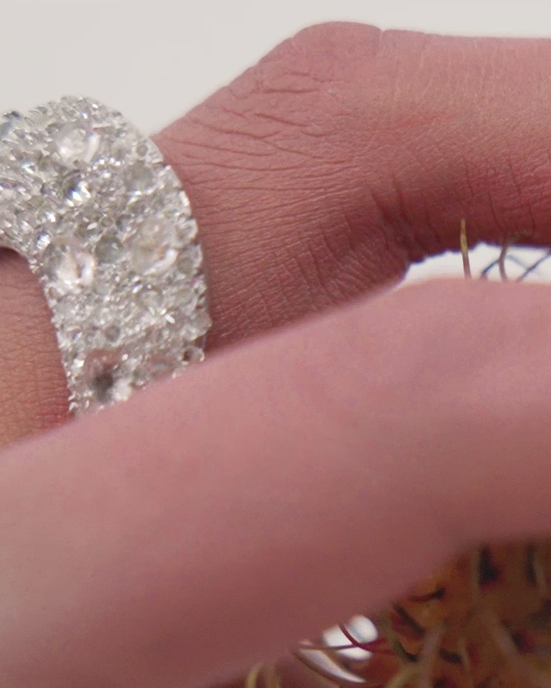 Awe Inspired Rings Encrusted Wavy Ring