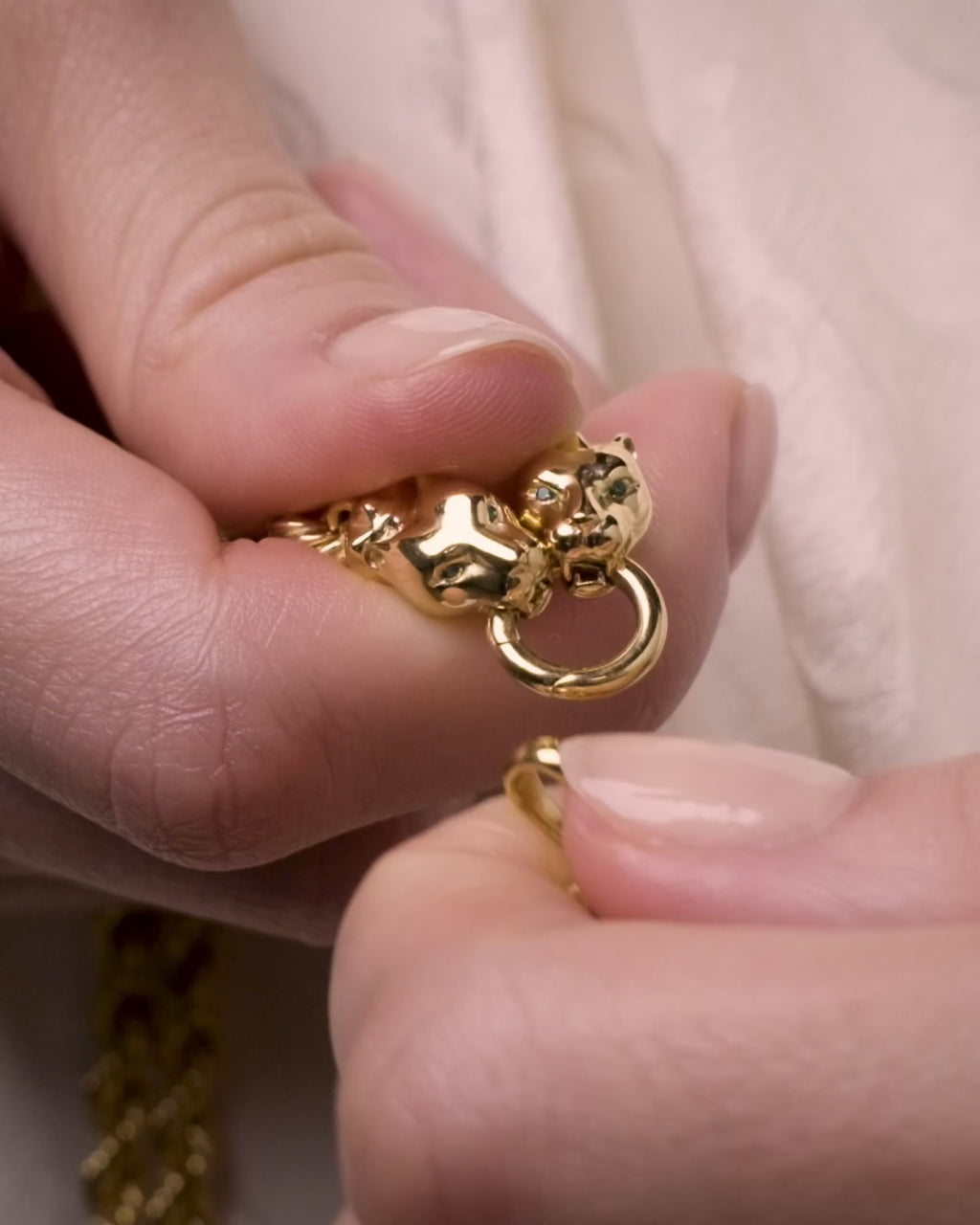 Sekhmet & Bastet Dual Goddess Jaguar Necklace