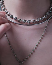 Sapphire Saber-Toothed Cat Collar Necklace