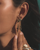 Molten Gemstone Drop Earrings